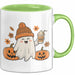Halloween Tasse Geschenk Kürbis Geschenkidee Oktober Kaffee-Becher Grün Trendation