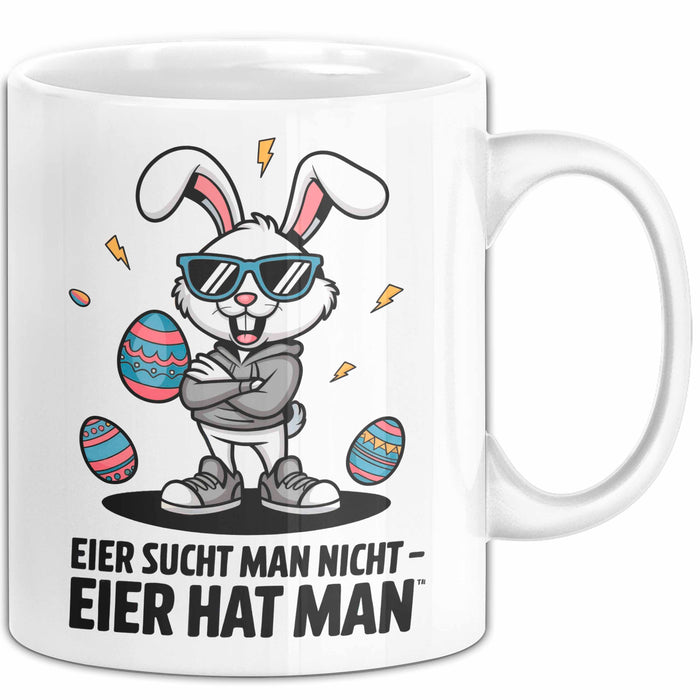 Ostern Tasse Geschenkidee Du Suchst Keine Eier Feiertagswitz Weiß Trendation
