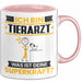 Tierarzt Tasse Geschenk für Tierarzt Geburtstag Lustiger Spruch Kaffee-Becher Was Ist Deine Superkraft Rosa Trendation