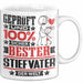 Stiefvater Geschenk Lustiger Spruch für Stiefvater Geschenkidee Bester Stiefvater Der Welt Weiß Trendation