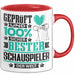 Schauspieler Geschenk Lustiger Spruch für Schauspieler Geschenkidee Bester Schauspieler Der Welt Rot Trendation