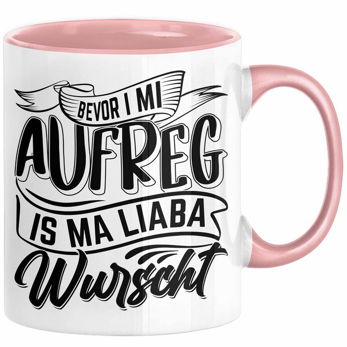 Bayern Tasse Geschenk Lustige Bayrische Sprüche Bayern Dialekt Kaffee-Becher Rosa Trendation