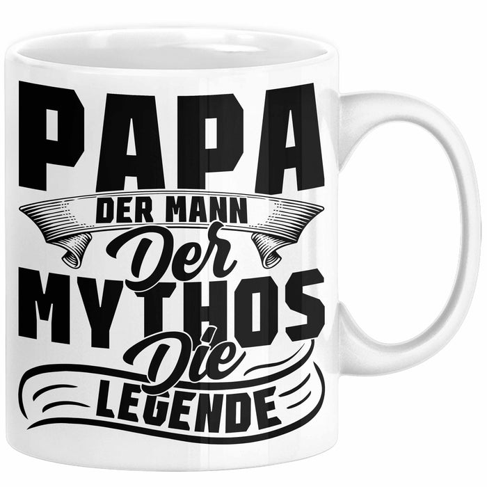 Papa Der Mann Der Mythos Die Legende Tasse Vatertag Spruch Bester Papa Geschenkidee Vater Weiß Trendation