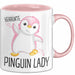 Lustige Tasse Geschenk Verrückte Pinker Pinguin Spruch Rosa Trendation