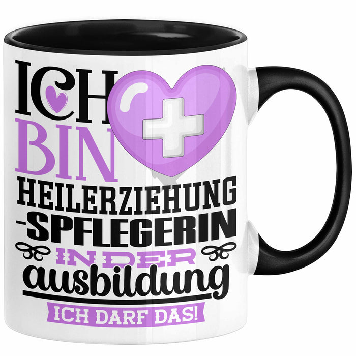 Heilerziehungspflegerin Ausbildung Start Geschenk Tasse Ich Bin Heilerziehungspflegerin In Der Ausbildung Ich Darf Das Kaffee-Becher Geschenkidee Schwarz Trendation