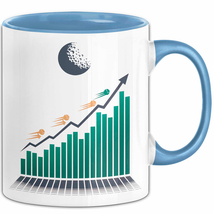 Investor Tasse Geschenkidee für Finanz und Wachstumsfans Blau Trendation