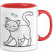 Katzen Tierliebhaber Tasse Geschenk Lustige Geschenkidee Spruch Rot Trendation
