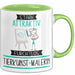 Tierkunst-Malerin Tasse Geschenk Becher Stark Attraktiv Furchtlos Tierkunst-Malerin Lustige Geschenkidee Grün Trendation