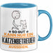 Katzenbetreuer Geschenk Tasse So Gut Kann Nur Ein Katzenbetreuer Aussehen Geschenkidee Kaffee-Becher Blau Trendation
