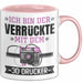 3D Drucker Tasse "Verrückte 3D Drucker" Geschenkidee für TechnikFans Rosa Trendation