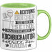 Kochbuchautor Geschenk Tasse Lustiger Spruch Erheben Sie Sich Der Kochbuchautor Betritt den Raum Grün Trendation