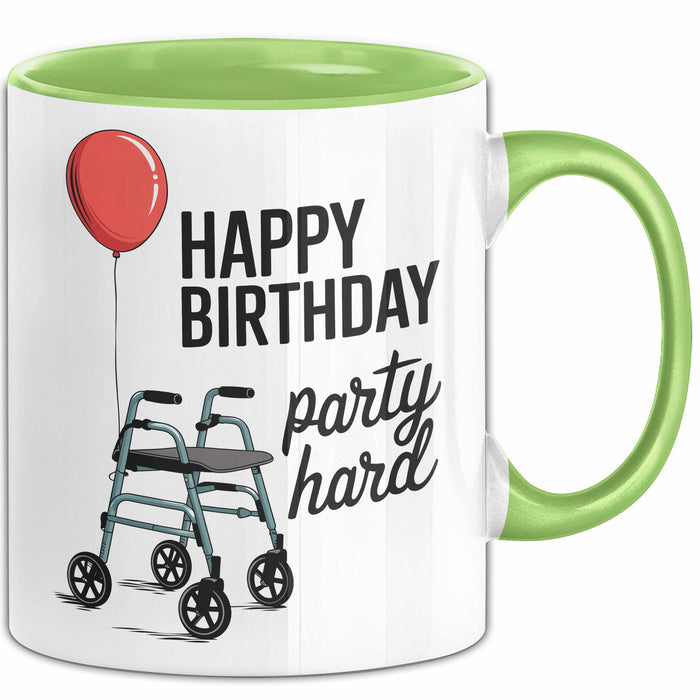 Geburtstagsfeier Tasse Geschenk Lustige Geschenkidee Spruch Alles Gute Zum Geburtstag Feier Richtig Grün Trendation