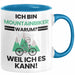 Mountainbiker Geschenk Tasse Lustiger Spruch Ich Bin Mountainbiker Warum Weil Ich Es Kann Geschenkidee Bester Mountainbiker Geburtstag Kaffee-Becher Blau Trendation