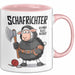 Schaf Tier Sarkasmus Tasse Becher Geschenk Lustige Geschenkidee Spruch Schafrichter Ich Mah Alles Nieder Rosa Trendation