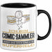 Comic-Sammler Geschenk Tasse Ich Bin Comic-Sammler Aber Sag Doch Einfach Superheld Lustige Geschenkdiee für Comic-Sammler Kaffee-Becher Schwarz Trendation