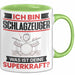 Schlagzeuger Tasse Geschenk für Schlagzeuger Geburtstag Lustiger Spruch Kaffee-Becher Was Ist Deine Superkraft Grün Trendation