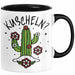 Kaktus Tasse Geschenk Kuscheln Sarkasmus Humor Geschenkidee Kaffee-Becher Kaktus-Liebhaber Frauen Schwarz Trendation