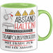 Trampolinspringerin Tasse Geschenk Lustig Abstand Halten Hochleistungs-Trampolinspringerin Mit Drang Zur Perfektion Bei Der Arbeit Grün Trendation