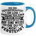 Psychotherapeut Geschenk Tasse Spruch Ich Löse Probleme Von Denen Du Nicht Weisst Dass Du Sie Hast Seelenklempner Seelenarzt Kaffee-Becher Blau Trendation
