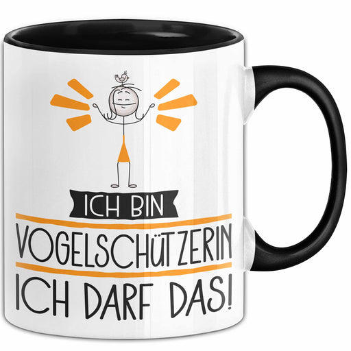 Geschenk für Vogelschützerin Tasse Lustige Geschenkidee Geburtstag Ich Bin Vogelschützerin Ich Darf Das Trendation
