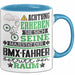 BMX-Fahrer Geschenk Tasse Lustiger Spruch Erheben Sie Sich Der BMX-Fahrer Betritt den Raum Blau Trendation
