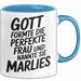 Marlies Tasse Geschenk Gott Formte Die Perfekte Frau Marlies Geschenkidee Blau Trendation