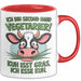 Fleischliebhaber Vegetarier Tasse Geschenk Lustige Geschenkidee Spruch Ich Bin Second Hand Vegetarier Rot Trendation