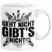 Handwerker Geschenk Tasse Geht Nicht Gibts Nicht Handwerk Hausmeister Geschenkidee Spruch Kaffee-Becher Weiß Trendation