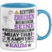 Muay-Thai-Kämpfer Geschenk Tasse Lustiger Spruch Erheben Sie Sich Der Muay-Thai-Kämpfer Betritt den Raum Blau Trendation