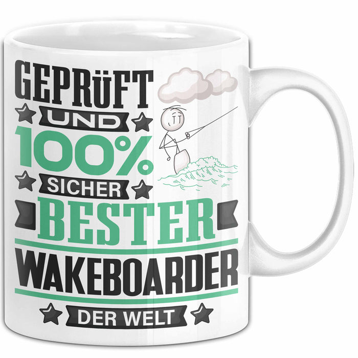 Wakeboarder Geschenk Lustiger Spruch für Wakeboarder Geschenkidee Bester Wakeboarder Der Welt Weiß Trendation