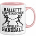 Handball-Spielerin Tasse Geschenk Frauen Ballett Echte Mädchen Spielen Handball Rosa Trendation