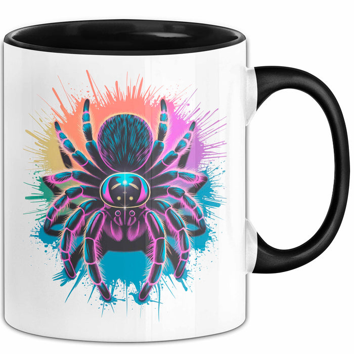 Spinne Vogelspinne Tier Tasse Geschenk Lustige Geschenkidee Spruch Schwarz Trendation