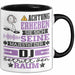 DJ Geschenk Tasse Lustiger Spruch Erheben Sie Sich Der DJ Betritt den Raum Schwarz Trendation