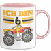 6. Geburtstag Geschenk Tasse Becher Jungs Trucks Geburtstagsgeschenk Ich Bin 6 Rosa Trendation