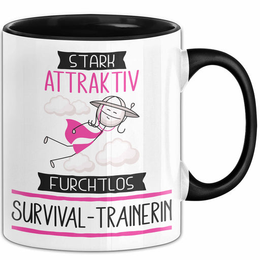 Survival-Trainerin Tasse Geschenk Becher Stark Attraktiv Furchtlos Survival-Trainerin Lustige Geschenkidee Trendation