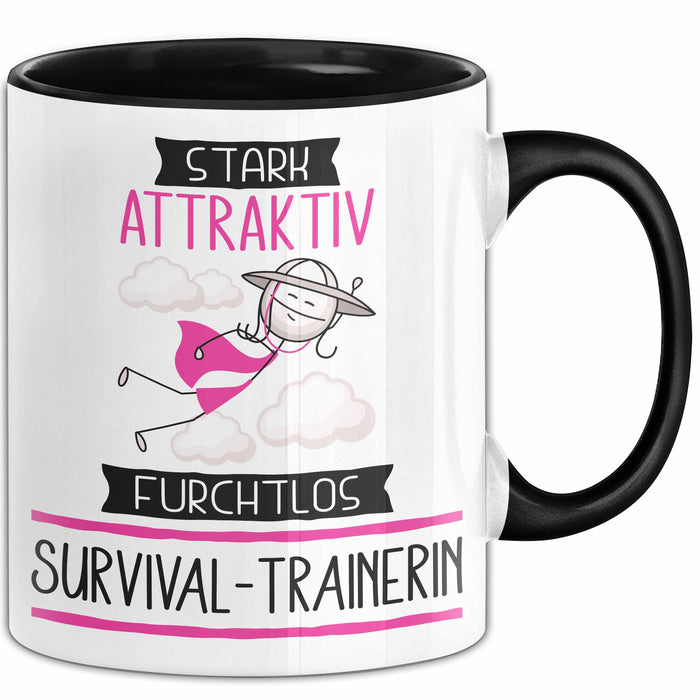 Survival-Trainerin Tasse Geschenk Becher Stark Attraktiv Furchtlos Survival-Trainerin Lustige Geschenkidee Trendation