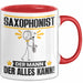Saxophonist Tasse Geschenk für Saxophonist Der Mann Der Alles Kann Geschenkidee zum Geburtstag Rot Trendation