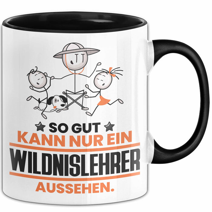 Wildnislehrer Geschenk Tasse So Gut Kann Nur Ein Wildnislehrer Aussehen Geschenkidee Kaffee-Becher Schwarz Trendation