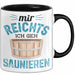 Lustige Tasse Geschenk Mir Reichts Ich Geh Saunieren Spruch Schwarz Trendation