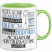 Aquarium-Enthusiastin Geschenk Becher Tasse Gott Schuf Alle Menschen Gleich Nur Die Besten Durfeten Aquarium-Enthusiastin Werden Geschenkidee Lustig Grün Trendation