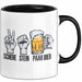 Bier Trinker Trinken Tasse Becher Geschenk Lustige Geschenkidee Spruch Schere Stein Paar Bier Trendation