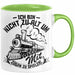 Modelleisenbahn Tasse Geschenk Ich Bin Nicht Zu Alt Um Mit Zügen Zu Spielen Eisenbahner Zugführer Geschenkidee Kaffee-Becher Grün Trendation