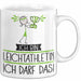 Geschenk für Leichtathletin Tasse Lustige Geschenkidee Geburtstag Ich Bin Leichtathletin Ich Darf Das Weiß Trendation