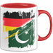 Pakistan Deutschland Flagge Halb Deutscher Halb Pakistaner Fußball Germany 2025 Europa Pakistan Rot Trendation