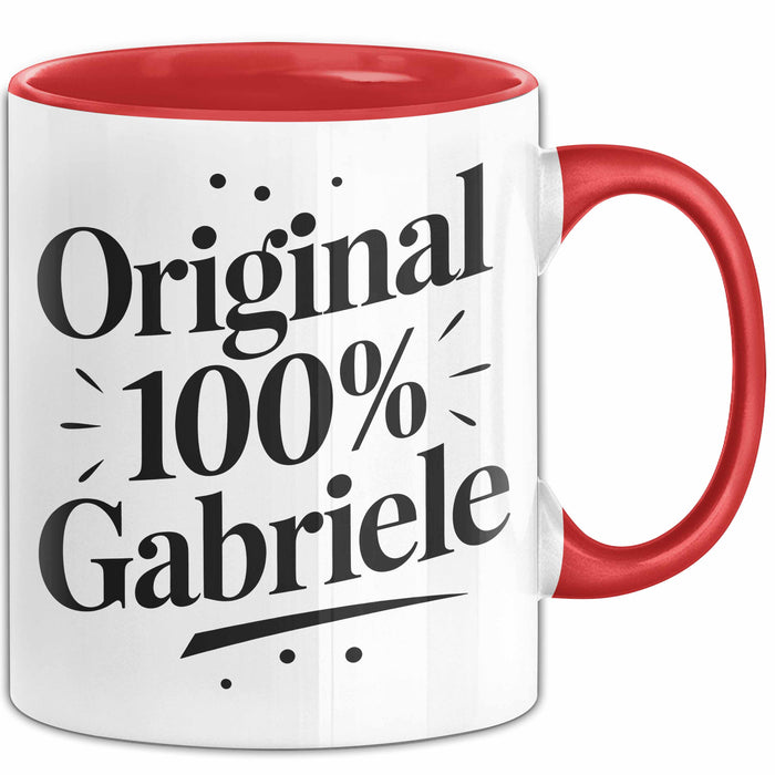 Gabriele Tasse Geschenk Original 100% Gabriele Geschenkidee Geburtstag Rot Trendation