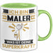 Maler Tasse Geschenk für Maler Geburtstag Lustiger Spruch Kaffee-Becher Was Ist Deine Superkraft Grün Trendation