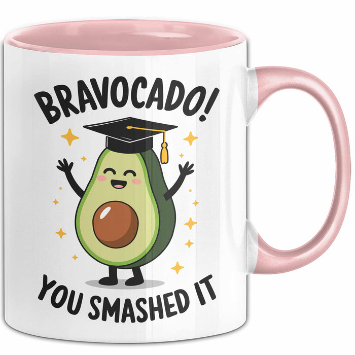 Schüler Abschluss Avocados Tasse Geschenk Lustige Geschenkidee Spruch Bravocado Rosa Trendation
