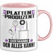 Plattenproduzent Tasse Geschenk für Plattenproduzent Der Mann Der Alles Kann Geschenkidee zum Geburtstag Rosa Trendation