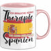 Spanier Tasse Geschenk Ich Brauche Keine Therapie Ich Muss Nur Nach Spanien Geschenkidee Kaffee-Becher Rosa Trendation