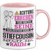 Stiefcousin Geschenk Tasse Lustiger Spruch Erheben Sie Sich Der Stiefcousin Betritt den Raum Rosa Trendation